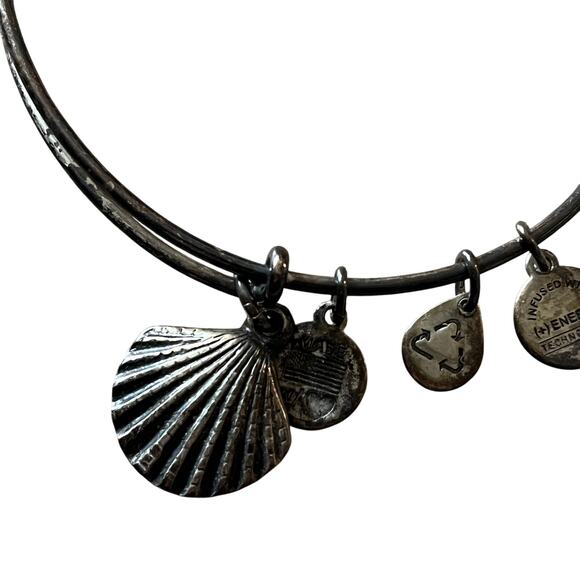 Alex and Ani Seashell Charm Bangle Bracelet Coastal Beach Resort Summer - Picture 3 of 6